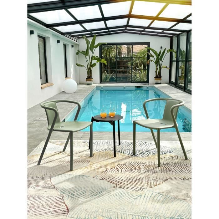 Image secondaire de Lot de 2 Fauteuils de Jardin Empilables DIEGO en Olive