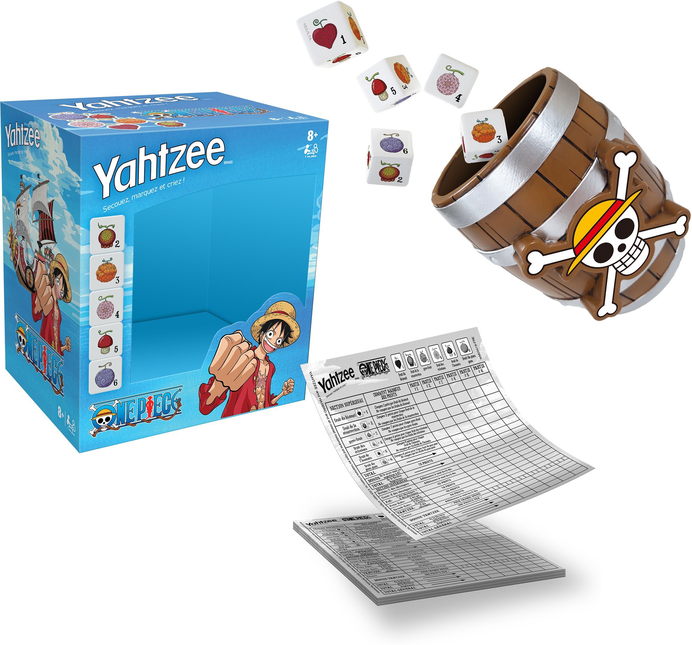 Yahtzee One Piece - Jeu de société amusant pour toute la famille