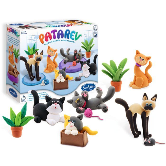 Image secondaire de Pâte à modeler autodurcissante Les Chats - 9 couleurs