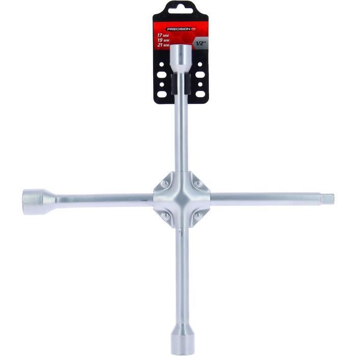 Chiave a croce rinforzata - ACCIAIO DI PRECISIONE - Bussole 17, 19, 21 mm