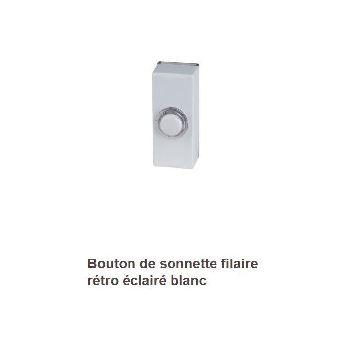 Image secondaire de Bouton de Sonnette Filaire Rétro Éclairé KYF