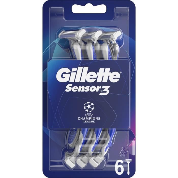 GILLETTE Rasoir jetable Sensor3 x6