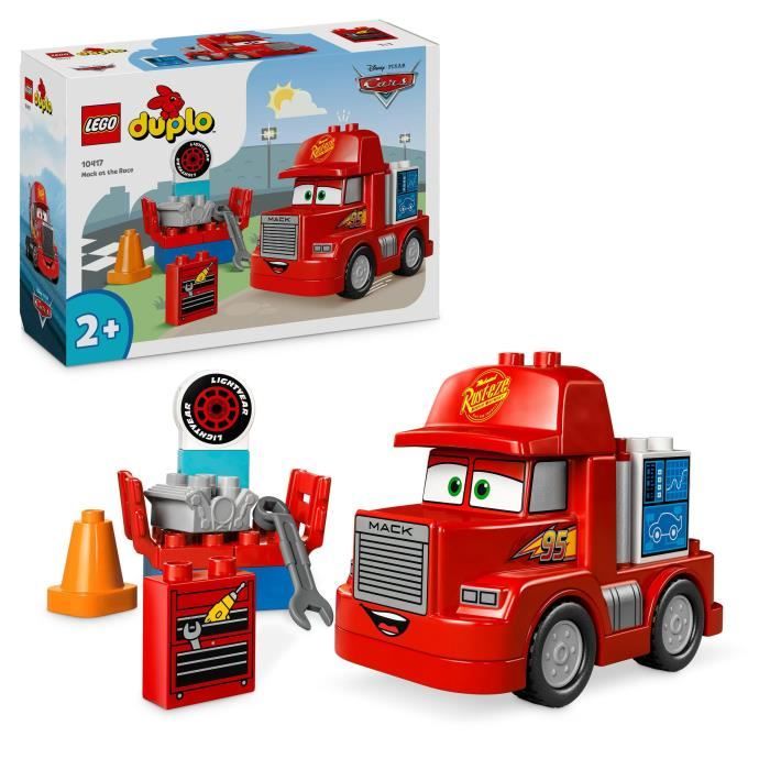 LEGO DUPLO § 10417 Disney e Pixar Cars Mack Race, giocattolo con ruote per bambini