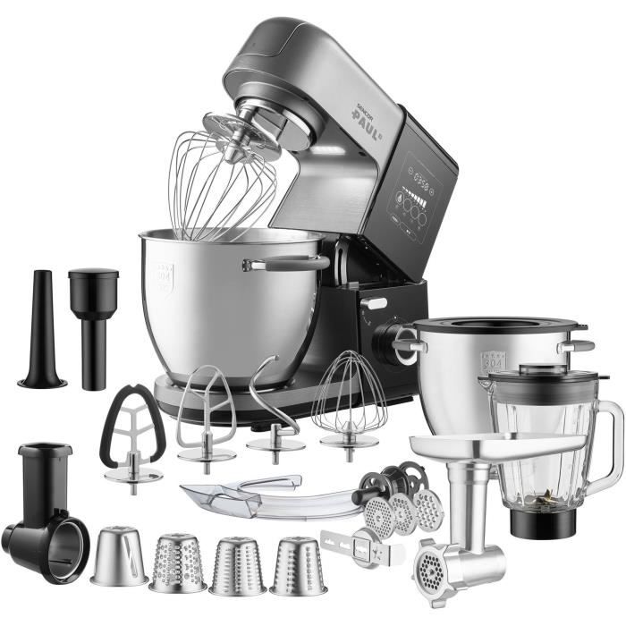 Robot p�tissier multifonction - SENCOR - STM 8970 PAUL 3 - 1800 W - Noir / Acier