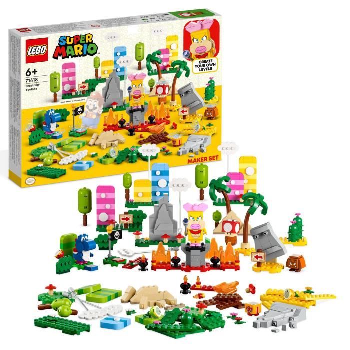 LEGO Super Mario 71418 Set La boîte a Outils Créative, Jouet Enfants 6 Ans, avec Figurines