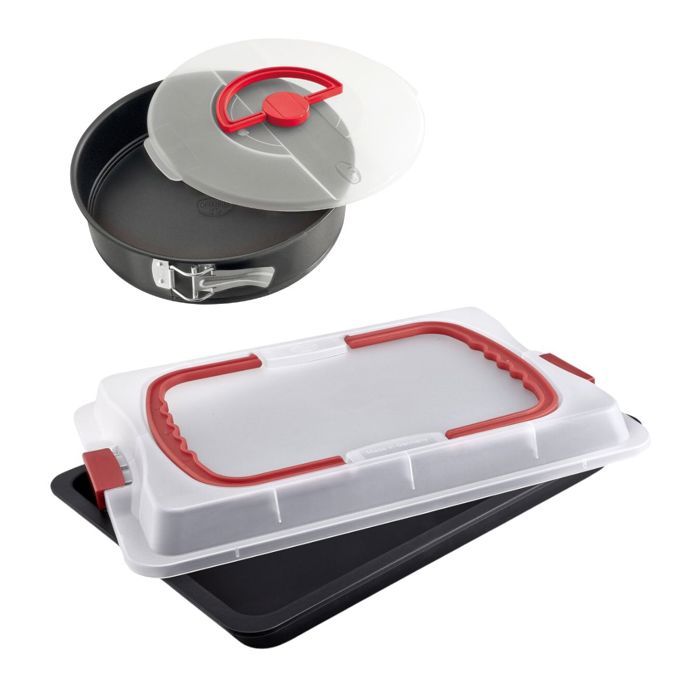 Plaque de cuisson avec couvercle et moule à manqué - DR OETKER - Bake and Go - 42 x 29 cm