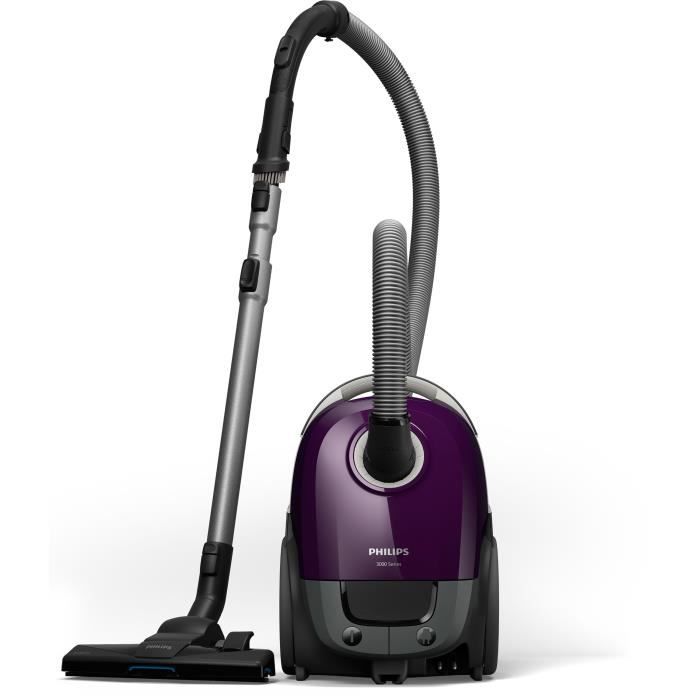 Aspirateur Traineau avec sac - PHILIPS - XD3100/06 - 900 W - 79 dB - Violet