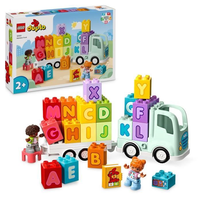 LEGO DUPLO Il camion dell'alfabeto My Town, giocattolo didattico per l'apprendimento dell'alfabeto per bambini dai 2 anni in su, 10421