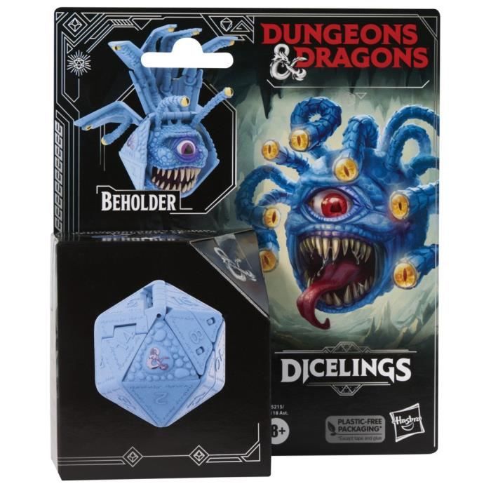Figurine de collection tyrannoeil bleu convertible en d20 géant, monstre-dé Dicelings D&D, Dungeons & Dragons L'honneur des voleurs