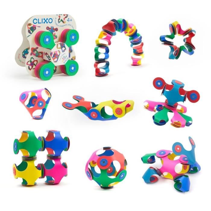 Image secondaire de Tiny & Mighty CLIXO - GIPSY TOYS - Jeu de construction magnétique, flexible, durable et imaginatif - 9 pieces - Des 4 ans