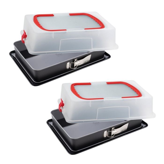 Lot de 2 moules à charnière avec couvercle - DR OETKER - Back-Idee Kreativ - 42 x 29 cm