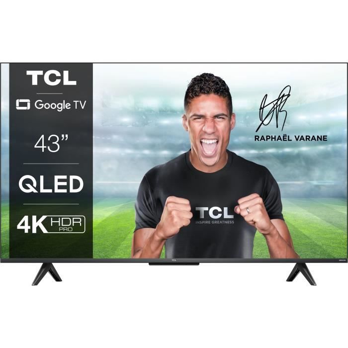TV QLED TCL 43QLED760 43'' (109cm) - 4K UHD - Smart TV Google - Dolby Vision - son Dolby Atmos - HDMI 2.1