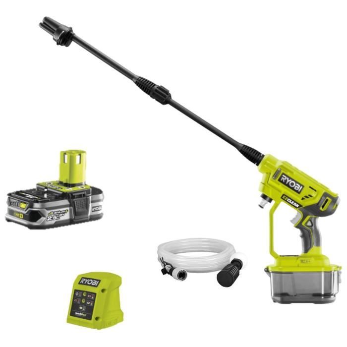 Image secondaire de RYOBI - Pistolet haute pression 18V 22 bars 182 L - buse 3-en-1 - 1 batterie lithium+ 18V 2,5 Ah et 1 chargeur 1,5 A - RY18PW22A
