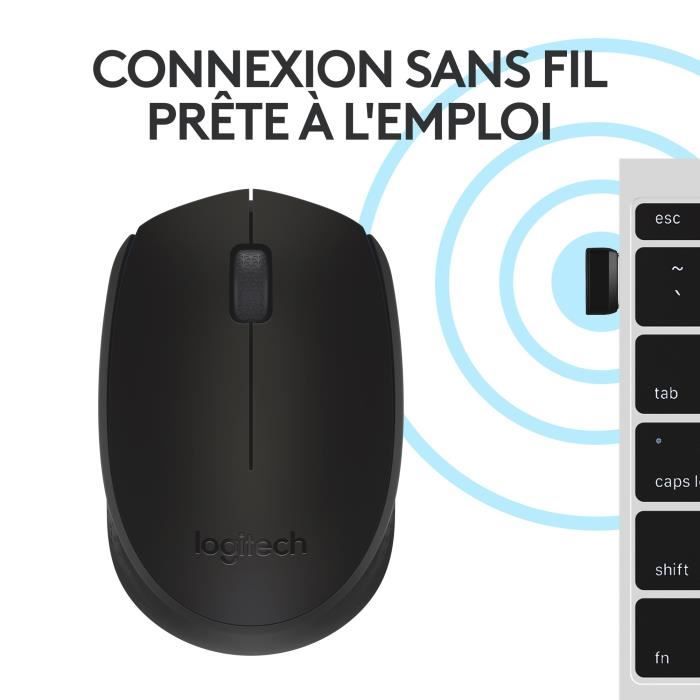 LOGITECH - Souris Sans Fil Ambidextre M171 - Noir