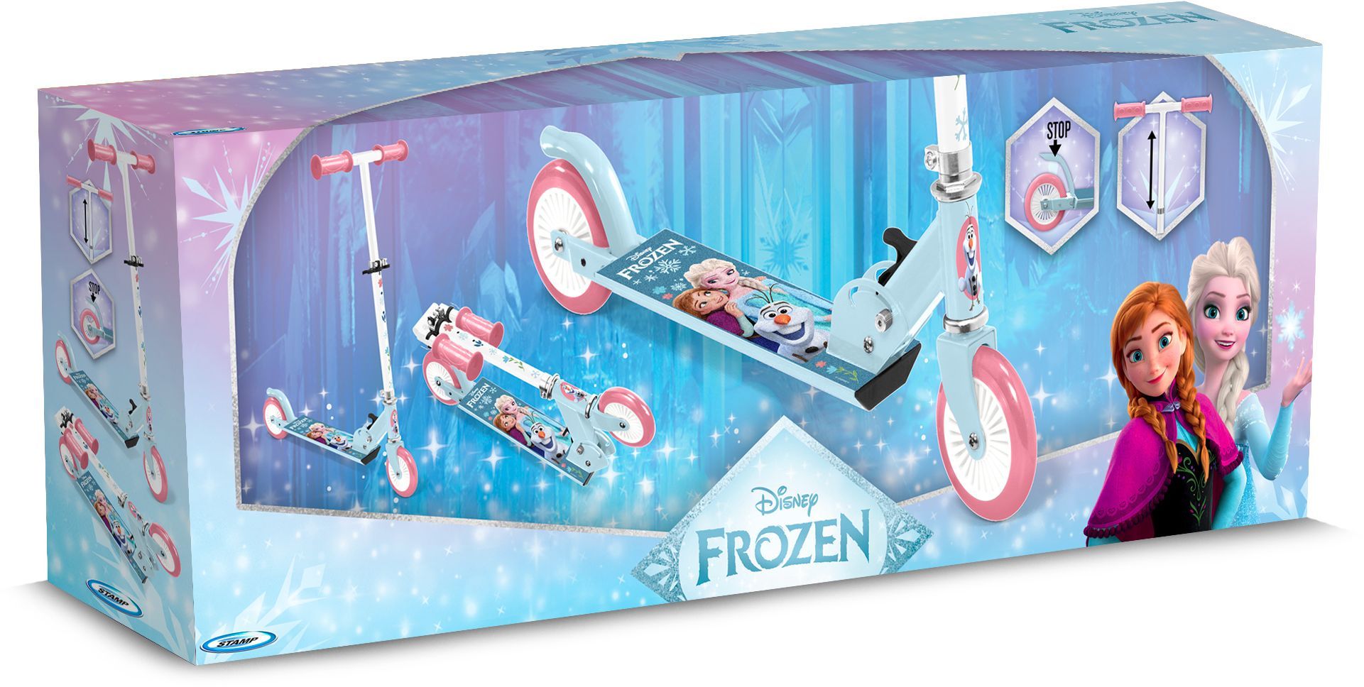 Image secondaire de Trottinette Pliable Enfant La Reine des Neiges - Bleu