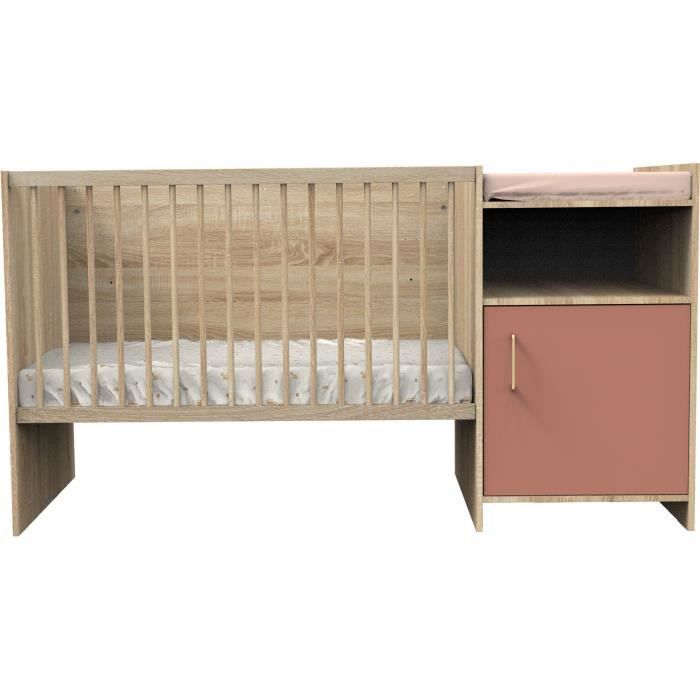 Image secondaire de Lit combiné évolutif CHARLIE 120x60 cm - Terracotta