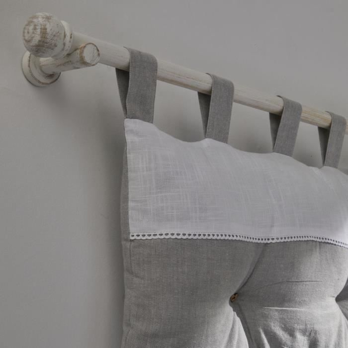 Image secondaire de Tete de lit - TODAY - CHARME - Chambray x Slub Capucine - 45 x 70 cm