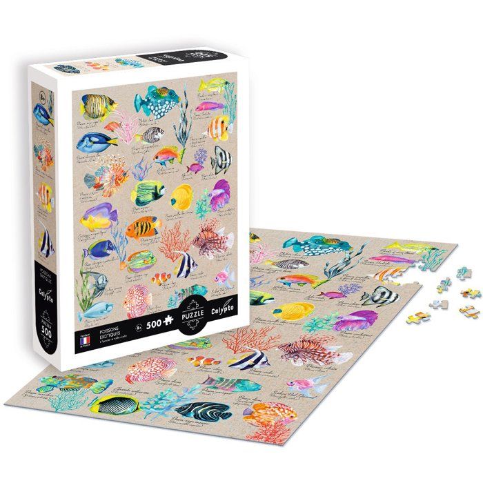 Image secondaire de Puzzle Calypto 500 pièces - Poissons exotiques - Toucher soyeux