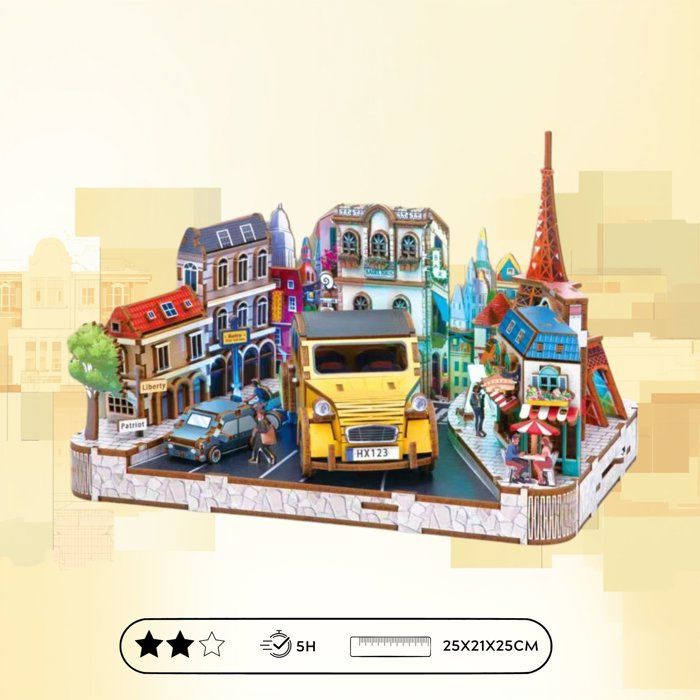 Image secondaire de Kit DIY Book Nook - Maquette 3D Parisienne avec Tour Eiffel
