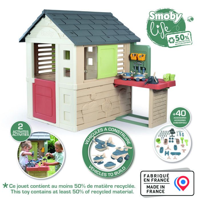 Image secondaire de Maison Nature Smoby avec Atelier - Espace de Jeu Extérieur pour Enfants