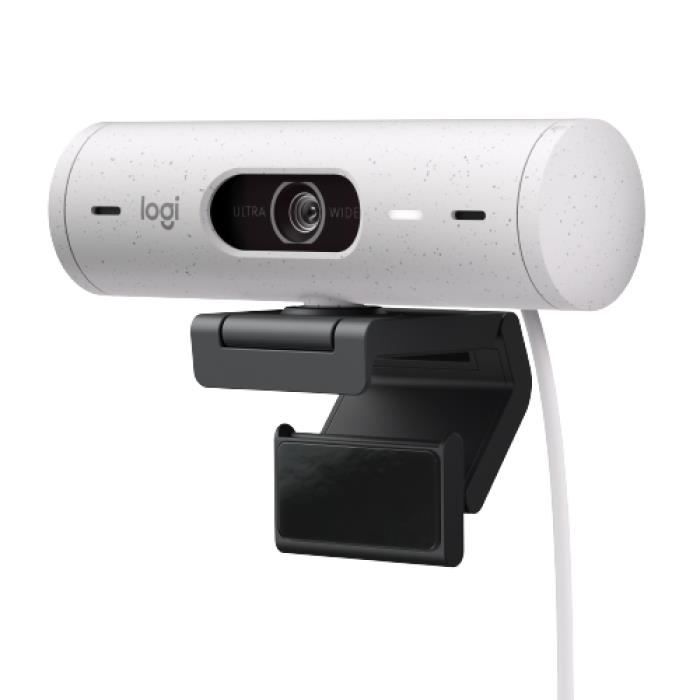 Logitech - Brio 500 Webcam HD avec Expo Auto - Blanc