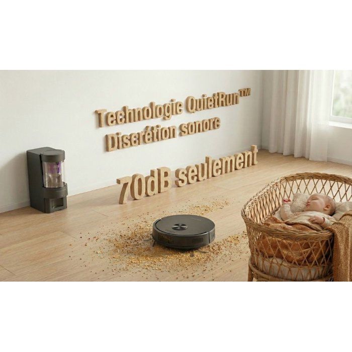 Image secondaire de Robot Aspirateur Laveur EZICLEAN CyberFlow MAX - Autonome et Connecté