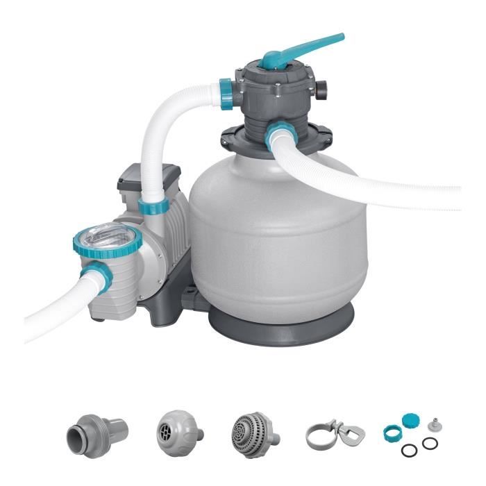 Pompa filtro/filtrazione a sabbia per piscine fino a 66 m3 - Bestway - 11.355 L/h - Con prefiltro
