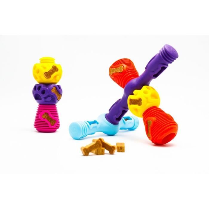Coffret K9 Connectables Starter Pack jouet puzzle stimulant pour chiens MINI - Bleu/Violet/Rose