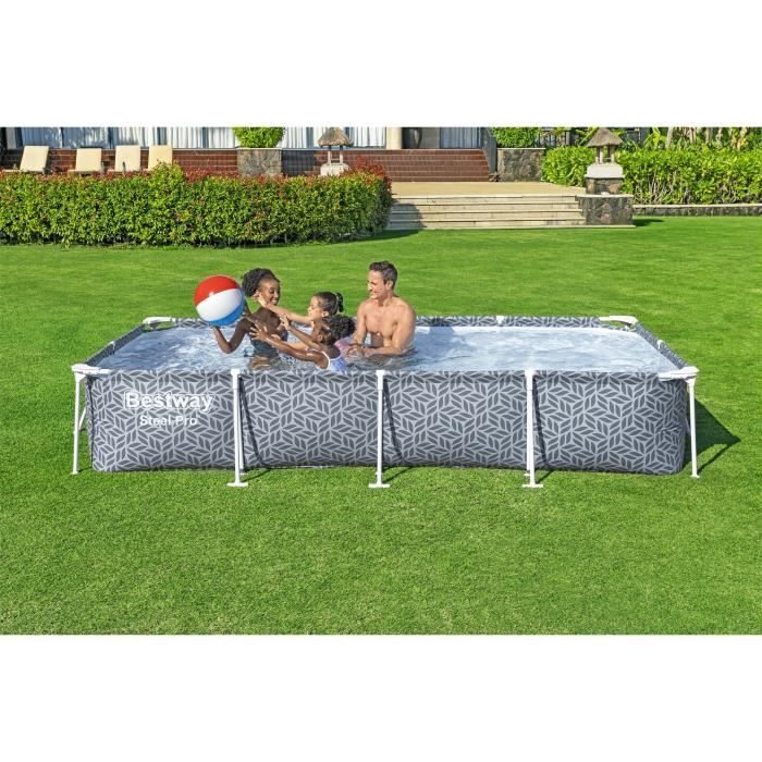 Image secondaire de Piscine hors sol tubulaire BESTWAY Steel Pro - Rectangulaire 366 x 201 cm