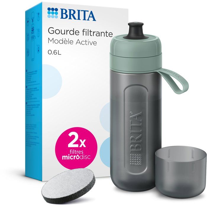 Gourde Filtrante Active 0.6L avec 2 Microdiscs - BRITA
