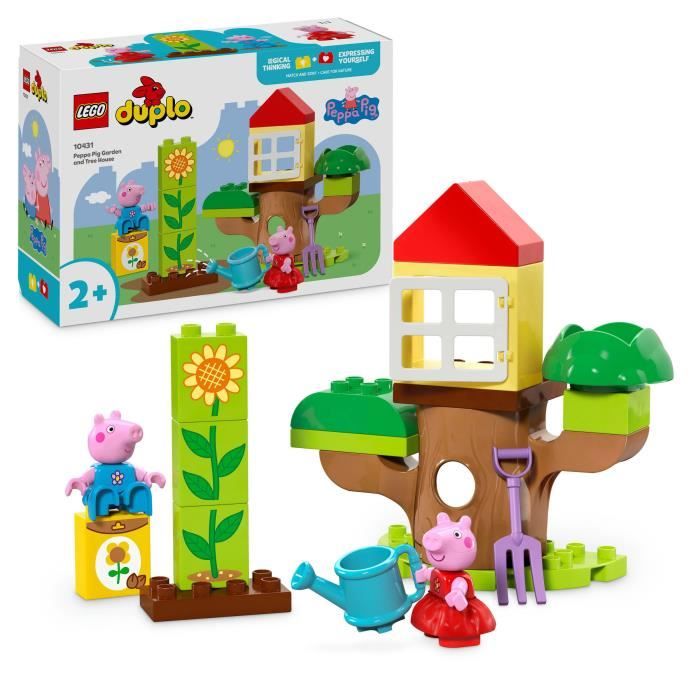 LEGO DUPLO 10431 Il giardino e la casa sull'albero di Peppa Pig - Giocattolo creativo