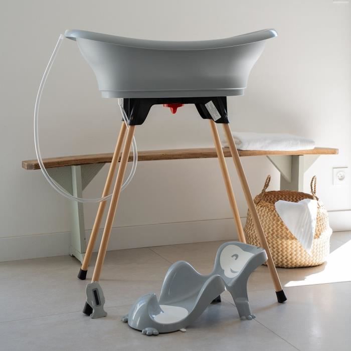 Image secondaire de Pack Baignoire THERMOBABY VASCO 5 en 1 - Fleur Bleue, Fabriqué en France