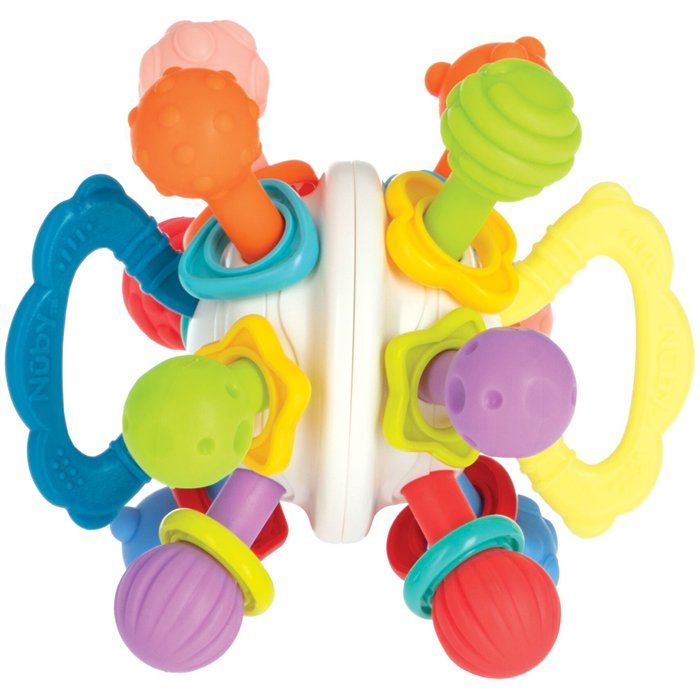 Anneau de dentition Twist Ball NUBY - Multicolore avec hochet