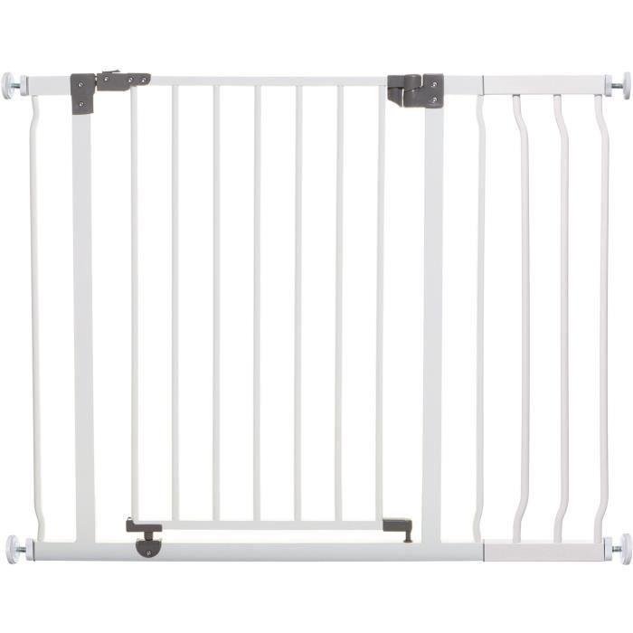 Barriera di sicurezza e prolunga 18 cm - DREAMBABY - LIBERTY - 1 barriera + 1 prolunga - 93-99 cm - Bianco