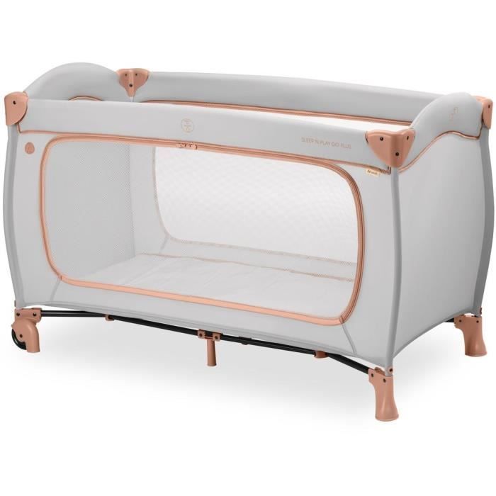 Lit de voyage - HAUCK - SLEEP N PLAY GO PLUS - 60 x 120 cm - Dès la naissance - Pliable - Roulettes - Dusty Cork