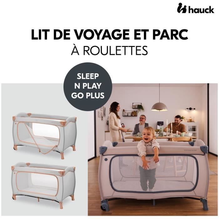 Image secondaire de Lit de voyage - HAUCK - SLEEP N PLAY GO PLUS - 60 x 120 cm - Dès la naissance - Pliable - Roulettes - Dusty Cork