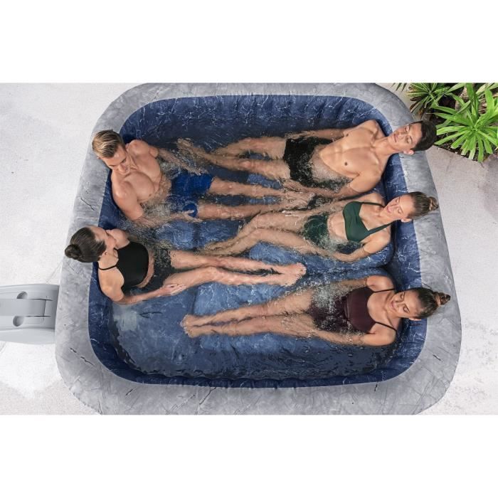 BESTWAY Spa gonflable carré Lay-Z-Spa San Francisco Hydrojet Pro™ 5 a 7 personnes