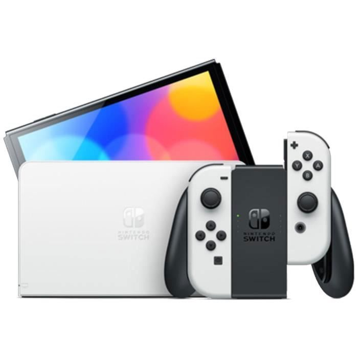 nintendo Console Nintendo Switch (modele OLED) : Nouvelle version, Couleurs Intenses, Ecran 7 pouces - avec un Joy-Con Blanc