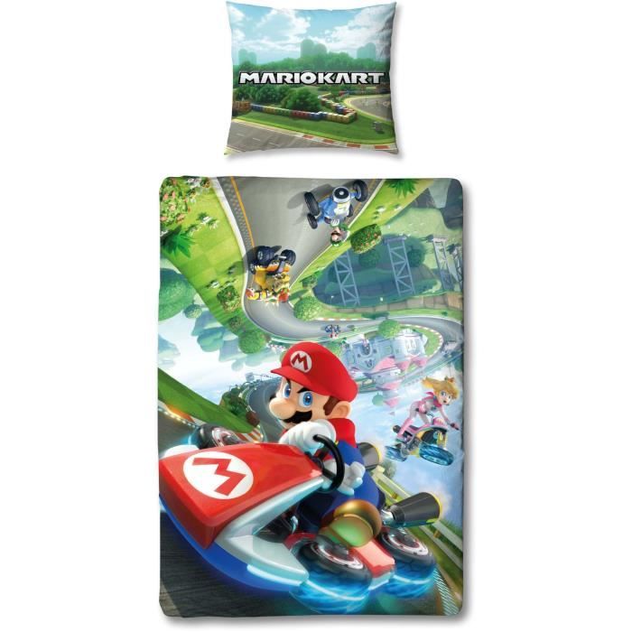 Image secondaire de Parure de lit - MARIO BROS - Mario II - Microfibre - 1 housse de couette 140 x 200 cm + 1 taie 63 x 63 cm