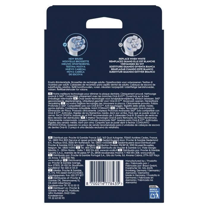 Image secondaire de Brossettes - ORAL-B - iO refills Ultimate Clean - Pack de 8 - Blanc