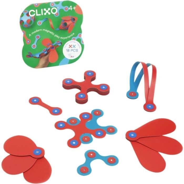 Jeu de Construction Magnétique - GIPSY TOYS - Itsy CLIXO - 18 pieces - Multicolore - Des 4 ans