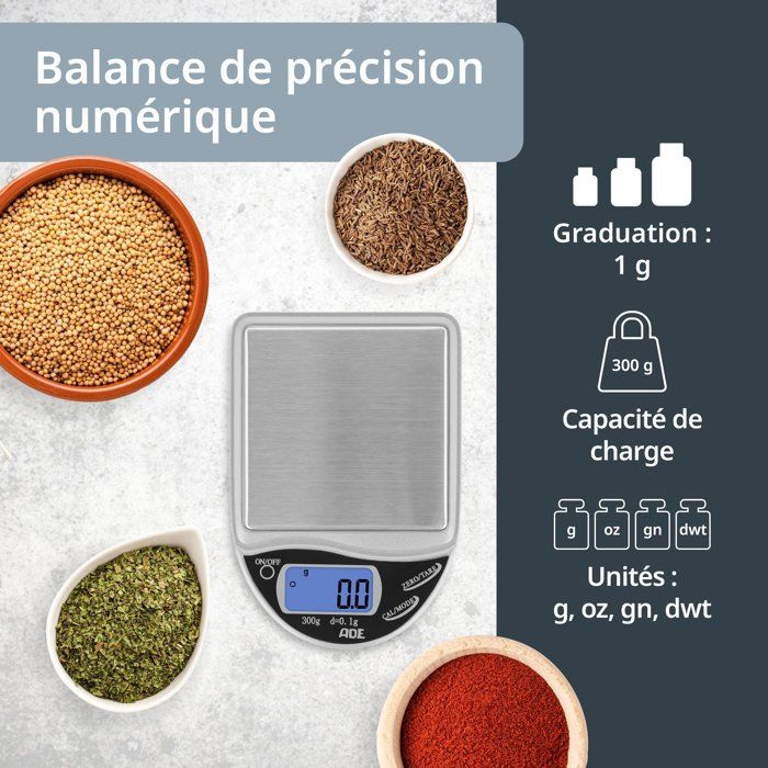 Image secondaire de Balance de Cuisine Digitale ADE POCKET en Plastique ABS - Précision 0,1g