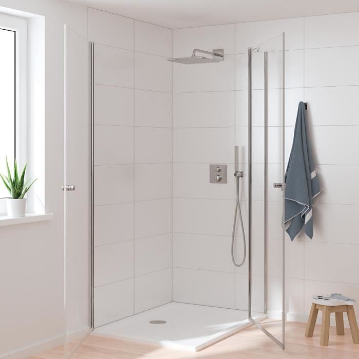 Image secondaire de Ensemble de douche encastré - 1 jet - Mitigeur thermostatique - GROHE - 34881000 - Gris