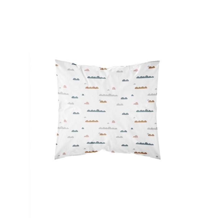 Parure de lit Kids Kool - 1 personne - 140 x 200 cm - 100% coton - Blanc Motif Enfant - TODAY