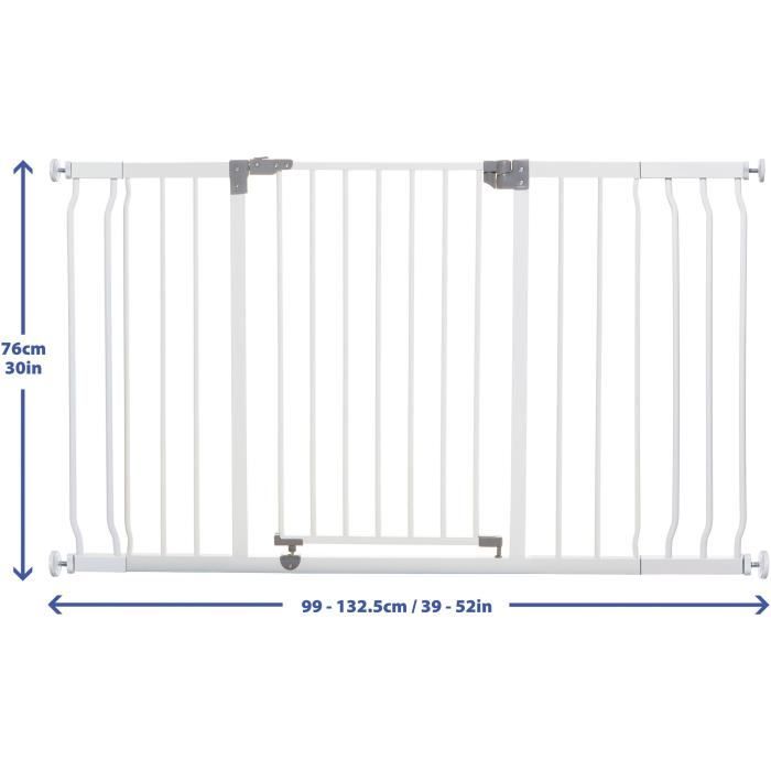 Image secondaire de Barrière de Sécurité Bébé DREAMBABY LIBERTY avec Extensions - 126-132,5 cm - Blanc