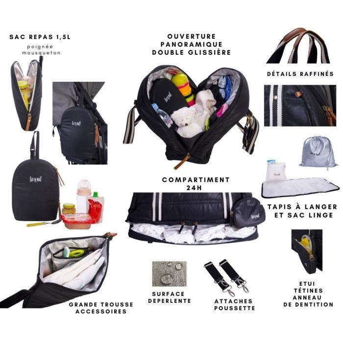 BABY ON BOARD Sac a langer Doudoune Bag noir CASUAL