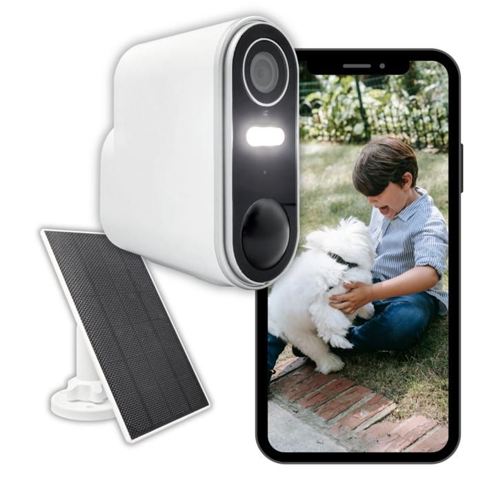 Telecamera di sorveglianza wireless da esterno con pannello solare Konyks Camini Air 2 Solar
