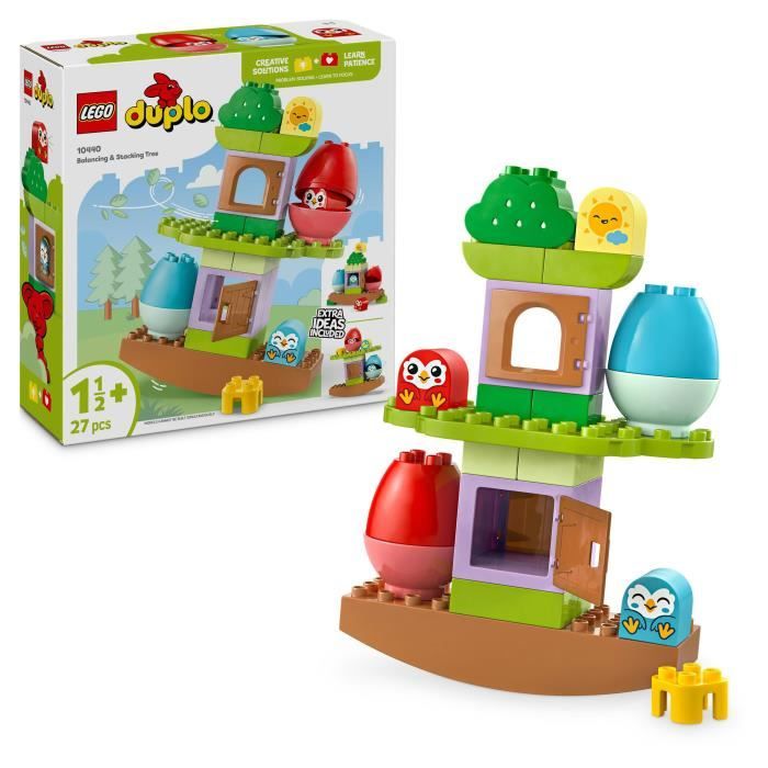 LEGO DUPLO Il mio primo albero oscillante e impilabile 10440 - Giocattolo interattivo per neonati