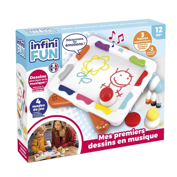 Jeu de coloriage - Infini Fun - Xylopad - Multicolore - 3 feutres ergonomiques - 12 mois et plus