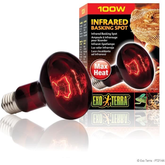 L�mpara infrarroja Baskin Spot de EXO TERRA - 100 W - Para terrario